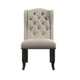 thumbnail image 4 of Bowery Hill Fabric Beige Dining Side Chair Wingback Tufted 42.5"H Unassembled, 4 of 10
