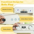 thumbnail image 5 of OLAKIDS Kids Kitchen Playset, Cooking Toy Kitchen Set with Coffee Machine Stove Removable Sink Microwave Storage Cabinet, Simulation Wooden Play Kitchen for Toddler Boys Girls (Cream White), 5 of 9