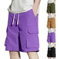 thumbnail image 2 of Tumotour Cargo Shorts For Men Outdoor Casual Multi Shorts Elastic Waist Drawstring Lightweight Summer Beach Shorts With Pockets Five Quarter Pants, 2 of 9