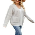 thumbnail image 4 of PENGXIANG Cardigan Femme à Manches Longues Pull avec Poches à l'Avant, 4 of 6