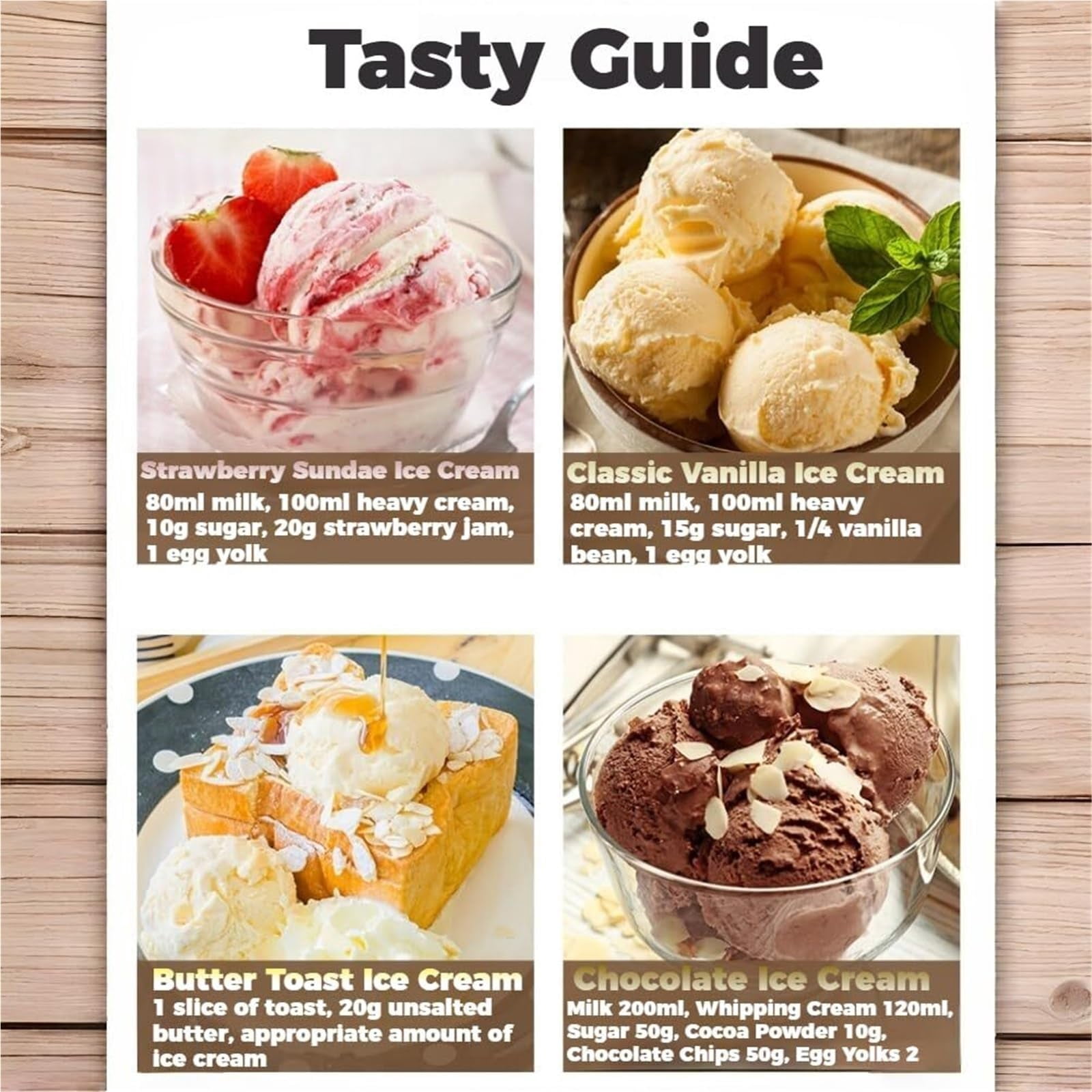 Small Home Mini Ice Cream Maker, DIY Personal Gelato & Sorbet ,Dessert Maker for Kitchen & Family