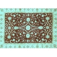 thumbnail image 1 of Ahgly Company Indoor Rectangle Abstract Light Blue Modern Area Rugs, 7' x 9', 1 of 4