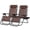 Brown, variant on Nazhura Adjustable Zero-Gravity Chairs with Pillow and Cup Holder -Set of 2 Yellow Stripe
