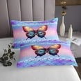 thumbnail image 3 of Erosebridal Girly Butterfly Coverlet Set Twin, Psychedelic Galaxy Stars Bedding Set, 2pcs, 3 of 5