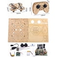 thumbnail image 2 of Wooden Drone Model Kit, DIY Wooden Building Blocks Flying Assembled Kit, DIY Assembly Drones with 4-Axis Flight, For Playing (2pcs), 2 of 4
