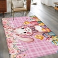 thumbnail image 2 of Hallway Runner Rugs 2.7x5 Ft, Pink Easter Bunny Non Slip Area Rugs for Kitchen Bedroom Entryway, Spring Easter Eggs Chicken Floral Plaid Washable Carpet Runner Rug Floor Mats for Bedroom Home Decor, 2 of 8