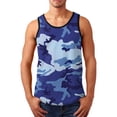thumbnail image 2 of pxiakgy tank tops men men summer fashion top shirt casual loose sports shirt beach seaside top print jacket vest top blouse men tank tops blue + l, 2 of 7
