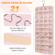 thumbnail image 2 of Organizador De Joyas Colgante De Doble Cara, con 48 Bolsas Para Joyas, Rollo Organizador de Joyas Xtellar rosa, 2 of 4