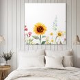 thumbnail image 4 of Sunflower Wall Art Painting on Canvas, Yellow Summer Botanical Country Canvas Art Home Prints Wall Art Framed Modern Artwork for Living Room Bedroom Wall Decor 20x20in, 4 of 9