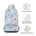 thumbnail image 4 of Wukai Blue Butterfly Full Set Car Seat Covers with Soft Padding Universal Auto Front Seats Protector and Cushion Mat, 4 of 5
