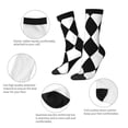 thumbnail image 4 of Womens Funny Socks Harlequin Pattern Printed Patterned Socks Novelty Socks, 4 of 7