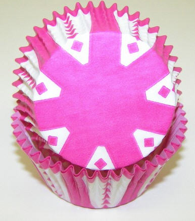 Hot Pink Glassine Cupcake Cases or Baking Cups 50 Pack