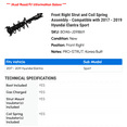 thumbnail image 2 of Front Right Strut and Coil Spring Assembly - Compatible with 2017 - 2019 Hyundai Elantra Sport 2018, 2 of 2