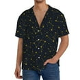 thumbnail image 3 of Xecao offers the Constellation for Men's Casual Short-sleeved Shirt, a button-up collared shirt with a pocket, perfect for beach vacations and yacht travel in the X-Large size., 3 of 7