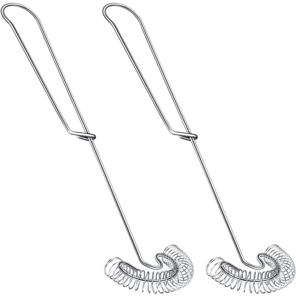 Lsupdaol 10 Inch Scandinavian Flat Stainless Steel Egg Whisk (2 Pieces)