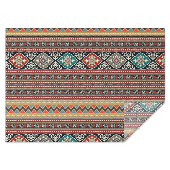 Orange Paisley Pattern Rectangle Tablecloth 60"x84",Waterproof Polyester Rectangle Table Cloth, Wipeable Spillproof Polyester Tablecloth for Dining, Camping, Indoor and Outdoor