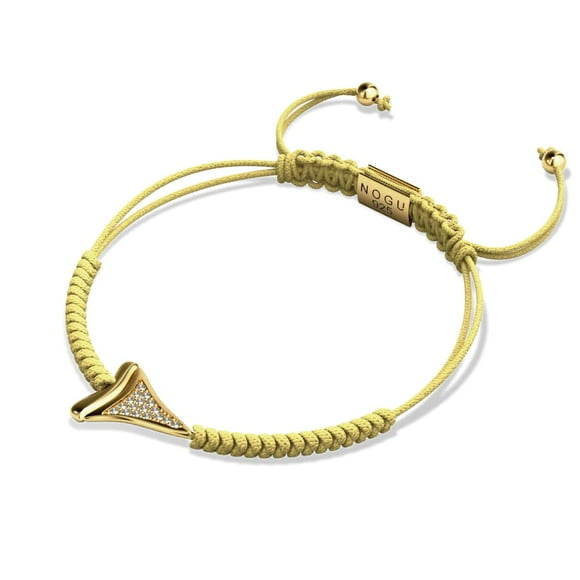Bracelet Macramé Shark Tooth par Lauren Howe.925 Argent Sterling Vermeil Cristal