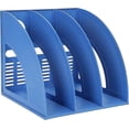 thumbnail image 1 of Desk File Organiser File Rack Holder Triplicate Sturdy Desktop Document Cabinet Rack Plastic Frames, 1 of 5
