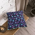 thumbnail image 5 of KLL purple Skull flower Decorative Throw Pillow Covers Velvet Soft for Couch Sofa Bedroom Living Room Outdoor (No pillow core)- 18"x18", 5 of 5