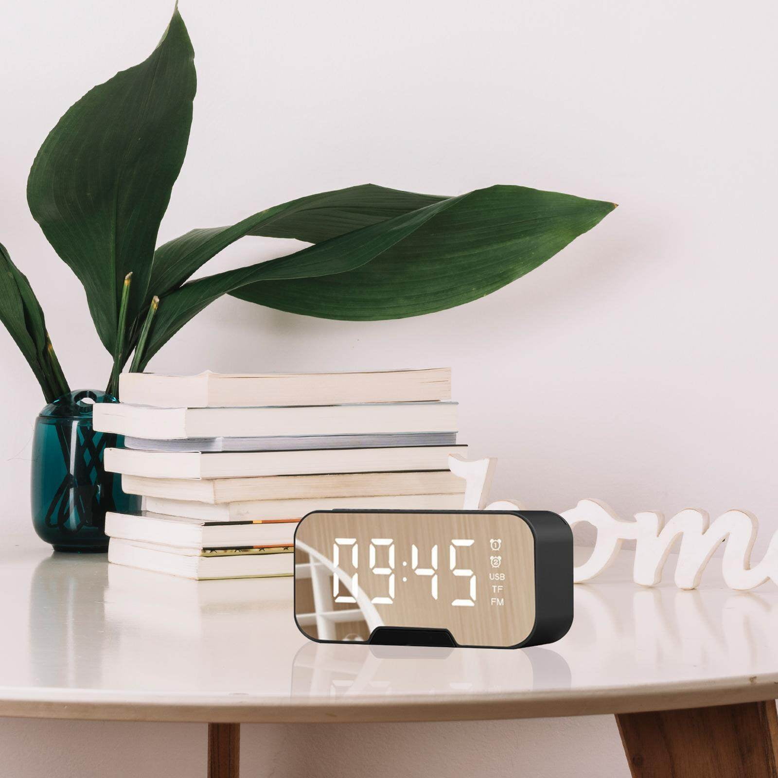 Réveil Bluetooth Cuifati - Grand écran, Radio FM, Batterie 1600mAh