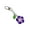 Purple, variant on Sunny Frangipani Key Ring Waterproof Flower Keychain Stylish Purse Decoration
