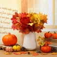 thumbnail image 4 of 8 Pcs Fall Decor Topboutique Artificial Fall Maple Leaves Stems Autumn Faux Leaf Branches Silk Maple Leaves Fall Bouquet Fake Plant Picks for Thanksgiving Home Fall Floral Arrangements, 4 of 6