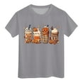 thumbnail image 5 of Hessimy Girlss Halloween Shirts Vintage Graphic Tees Funny Ghost Printed Cute Tops Casual Pumpkin Shirt Skull Teen Girl Clothes（Grey，4-5 Years）, 5 of 5
