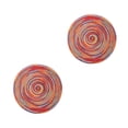 thumbnail image 3 of 2pcs Round Shape Hand-woven Cup Placemat Coaster Cotton Thread Table Mat Coasters Colored Heat Resistant Mat for Home (R, 3 of 7