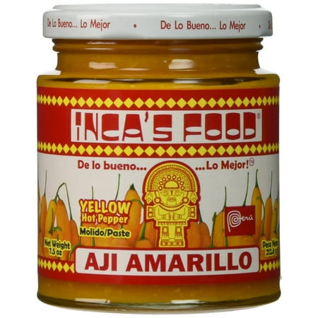 Inca's Food Aji Amarillo Peruvian Yellow Hot Pepper 7.5 oz.