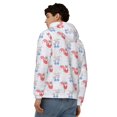thumbnail image 4 of Honeii Red Squirrel And Blue Rabbit Print Hoodies for Men, Pullover & Full Zip, Breathable Zip up Hoodie, Sweatshirt-Medium, 4 of 5