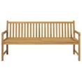 thumbnail image 4 of vidaXL Patio Bench with Bright Green Cushion 94.5" Solid Teak Wood, 4 of 161