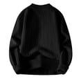 thumbnail image 5 of Color Block Sweater for Men Thick Warm Loose Fit Pullover Sweatshirts Handsome Crew Neck Long Sleeve Graphic Tops (4XL, Black-1), 5 of 5