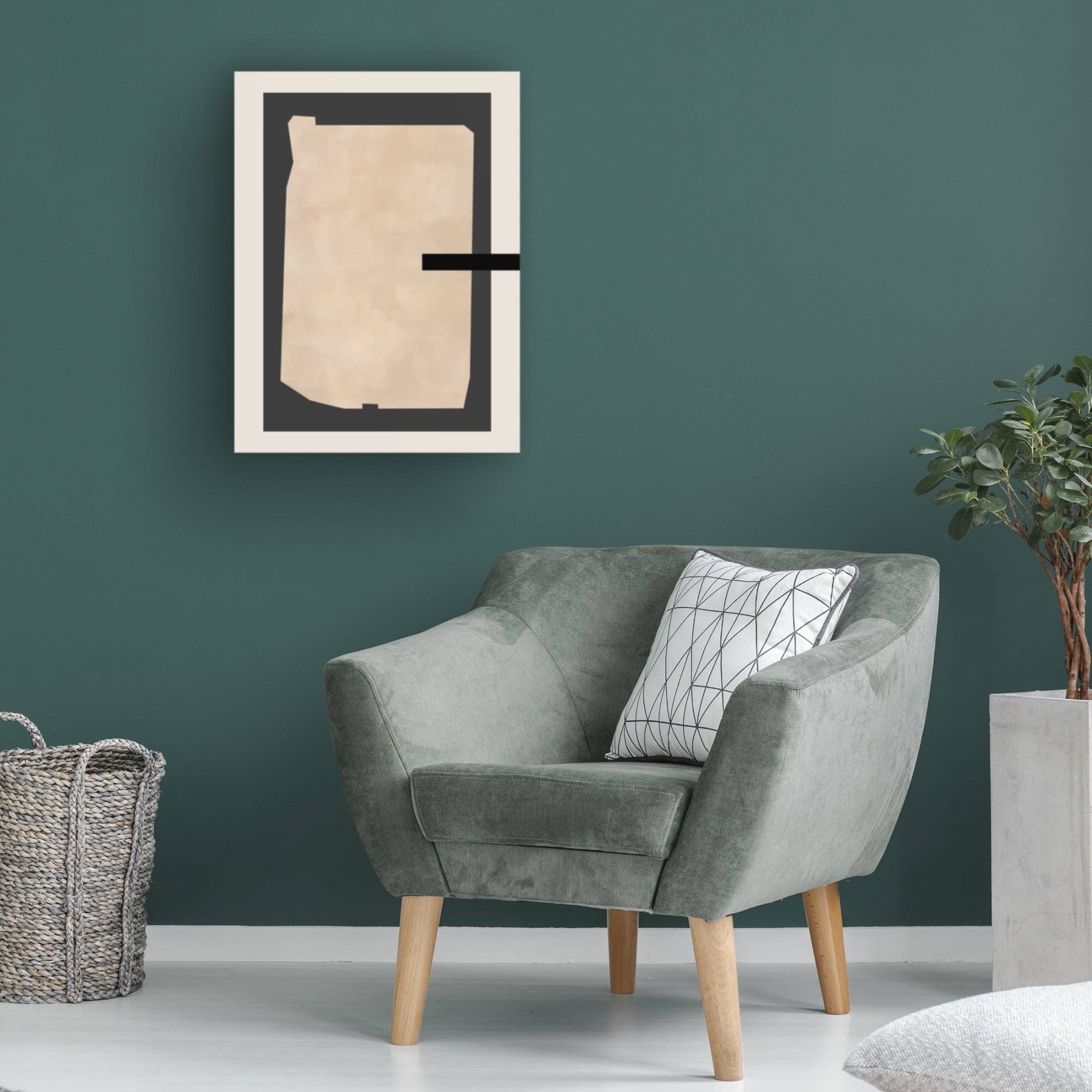 Trademark Fine Art Elena Ristova  Abstract Beige Painting Canvas Wall Art