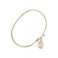 thumbnail image 2 of 7 1/4 inch Oval Eye Hook Bangle Bracelet w/ St. Timothy in Gold-Filled, 2 of 3
