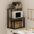 thumbnail image 3 of Pemberly Row Turn-N-Tube 3-Tier Toolless Kitchen Shelf in Columbia Walnut/Black, 3 of 6