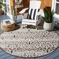 thumbnail image 4 of Safavieh Havana Sylvanus Geometric Indoor/Outdoor Area Rug, Light Brown/Ivory, 6'7" x 6'7" Round, 4 of 12