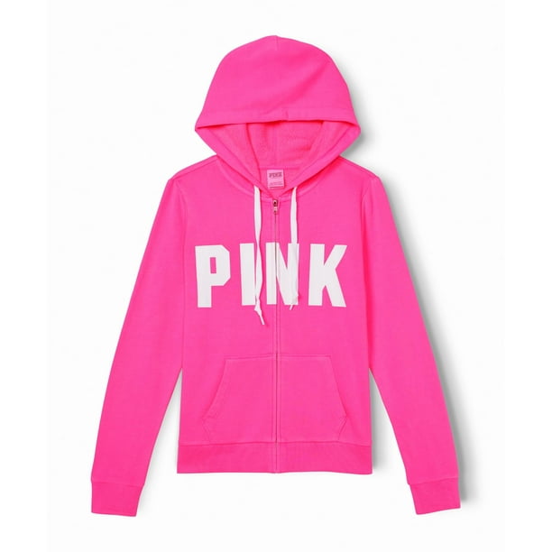 Sudadera con cremallera completa y logo PINK de Victoria's Secret para mujer XS