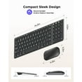 thumbnail image 3 of Wireless Bluetooth Keyboard and Mouse for Mac, Multi-Device Rechargeable Slim Keyboard and Mouse Stainless Steel Full Size, Compatible with MacBook Pro/Air, iPad, iMac - Space Gray, 3 of 7