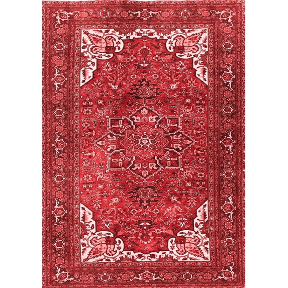 Ahgly Company Indoor Rectangle Persian Red Traditional Area Rugs, 8' x 12'
