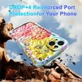 thumbnail image 5 of TECH CIRCLE Stylish Cute Floral Case for iPhone 15 Plus (6.7") 2023 Cell Phone with Wave Edge, Compatible with MagSafe Accessory, Screen Camera Protection, Shockproof Protective Cover, Yellow Red, 5 of 7