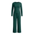 thumbnail image 5 of Hugcore Matching Sets Women Clothing Women's Lounge Sets 2 Piece Long Sleeve Casual Yoga Sets Two Piece Y2K Casual Outfits Workout Sets for Women Long Sleeve Blackish Green L, 5 of 6
