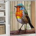 thumbnail image 6 of Pratyus Bird Shower Curtain Waterproof Bathroom Decor Set with Hooks, Kids Bathroom Shower Curtain 100% Polyester Fiber, Various Sizes 60"x72, 6 of 7