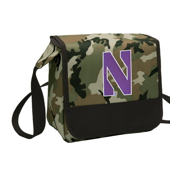 CAMO Northwestern Lunch Bag Stylish OFFICIAL NU Wildcats CAMO Lunchbox Cooler for School or Office - Men or Women