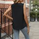thumbnail image 4 of Fiudx Liquidación de Ofertas Flash Camiseta Sin Mangas con Cola de Milano y Cuello Ahuecado Plisado de Primavera para Mujer, 4 of 4