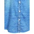 thumbnail image 4 of Camisa Dril de Algodon Talla Extra Abotonado Estampado 3D Rosegal  Blusas Tallas Grandes, 4 of 5
