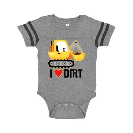 

Inktastic Construction Truck I Love Dirt Gift Baby Boy or Baby Girl Bodysuit