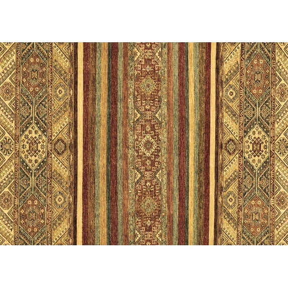 Ahgly Company Indoor Rectangle Abstract Brown Modern Area Rugs, 8' x 10'