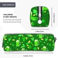 thumbnail image 3 of Pofeuu St Patrick's Day2 Print Leather Pencil Case, Leather Pencil Pouch Large Capacity, Big Pencil Pouch with Zipper Vintage Pen Bag Fountain Pen Holder, 3 of 7