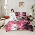 thumbnail image 4 of Castle Fairy Boys Girls Safari Leopard Bedding Comforter Set 2pcs,Chic Floral Rose Twin Comforter Sets Microfiber,Flower Animal Cheetah Breathable Bedding Set,Microfiber Bedroom Decor,Reversible, 4 of 8
