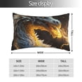 thumbnail image 2 of Salouo Golden White Fire Dragon Pattern Pillow Cases,1PC Pillow Covers with Envelope Closure Decorative Pillow Case for Bed Couch,Pillows Not Included-16"x24", 2 of 6